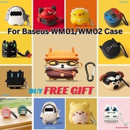 Baseus WM01 Headphone Case, Baseus WM02 Cartoon Silicone Protective Headphone Charging Box, Topzone 
