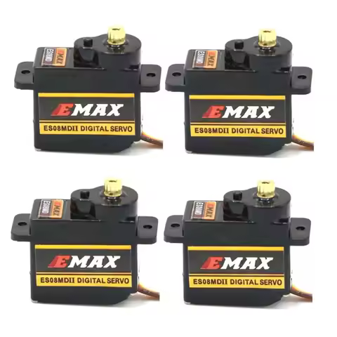 4pcs EMAX ES08MDII ES08MD II Digital Servo 12g/ 1.6/2.0 kg.cm High-speed Mini Metal Gear for RC Mode