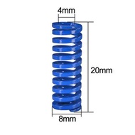 屯京 - [4件裝] 藍色 長度20mm 3d打印機配件模具彈簧 擠出機強力彈簧 熱床玻璃平台調平彈簧