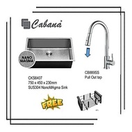 Cabana CKS6407 Nanomagma Texture Kitchen Sink + CB889SS Pull Put Kitchen Tap