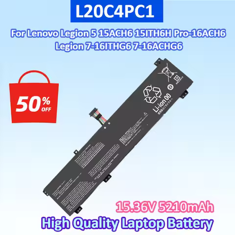 NEW 5210mAh L20C4PC1 L20D4PC1 L20M4PC1 Laptop Battery For Lenovo Legion 5 15ACH6 15ITH6H Pro-16ACH6 