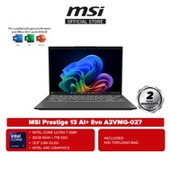MSI Prestige 13 AI+ Evo A2VMG-027 13.3" 2.8K OLED Laptop Stellar Gray; Copilot+ PC ( Ultra 7 258V / 