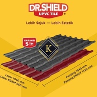 Ada ATAP UPVC GENTENG DR SHIELD RF 960 SINGLE WALL MERAH HITAM OD 760 860 METAL PASIR 2x4 SAKURA ROO
