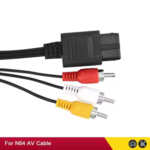 10PCS 1.8M AV Cable Composite Video Cord 6 Feet Line Compatible For N64/GameCube/SNES/SFC TV Game Co
