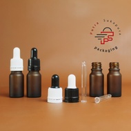 10ml Frosted Brown Glass Pipette Bottle 10ml Glass Serum Bottle SealRing Serum Packaging Bottle/