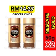 [2Bottles] NESCAFE GOLD JAR 50G (Rich Aroma Smooth Taste) Soluble Coffee Instant Coffee/Kopi Segera