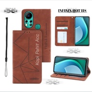 Case Infinix Hot 11s Flip Cover Wallet Leather Case Dompet Magnet