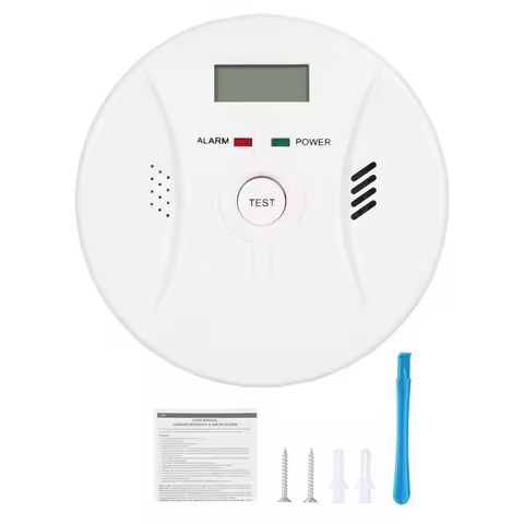 2 in 1 CO and Smoke Alarm Carbon Monoxide Detectors Smoke Detector Smoke Combination CO Alarm Fire C