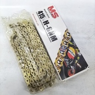 MS RACING RESPOL CHAIN 415HVO 122L ORING GOLD LC SRL Y125Z Y15 MOTOR SPROCKET RANTAI 415
