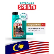 PETRONAS Sprinta 4T F900 HD 100W-60 Fully Synthetic API SN JASO MA2 *SIRIM QAS