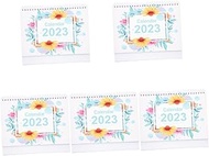 Ciieeo 5pcs 2023 2023 Desk Calendar Small 2023 Calendar 2023 English Calendar Cute Desk Calendar 2023 Desk Calendar 2022 Fold up Desk Calendar Adornment Office Simple Decorations Paper