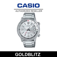 Casio MTD-130D-7A Standard Analog Sporty Design Rotating Compass Ring Dial Men's Stainless Steel Wat