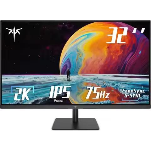 32 Inch Monitor 2K Monitor, IPS 1440p Monitor with Ultra-Thin Bezels, HDR10, Freesync/G-sync, HDMI/D