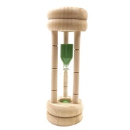 [kanye2dc] 3 Minute Round Wood Frame Sand Timer Hourglass Cooking Timer Kitchen Clock