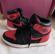 中古極新 Nike Air Jordan 1 Retro High OG Bred 黑紅 US8.5 AJ 櫻木花道 2016