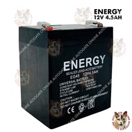 ENERGY 12V 4.5AH Back Up Battery Rechargeable Sealed Lead Acid Battery AUTO GATE E8 E1400 - AUTOGATE