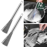 304 Stainless Steel Pot and Pan Brush to Remove Stains - Multi-Purpose Dishwashing Brush with High Q
