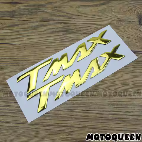 2PCS 3D Motorcycle Motorbike Tank Emblem Label Badge Stickers Decals For TMAX T-MAX 500 530 560 TMAX