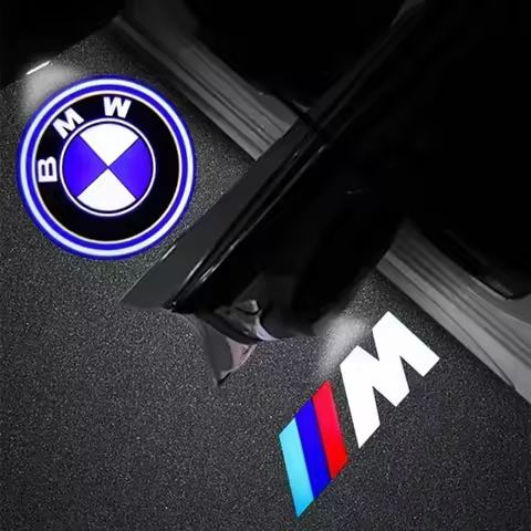 New For BMW M X3 X5 X6 2pcs Car Logo Led Door Light Projector Lamp For BMW 50th M E46 E90 E49 F30 F8