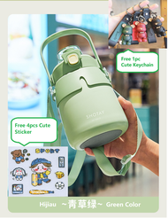 316 Stainless Steel Thermos Bottle 900ml Sport Kids Big Belly Straw Water Bottle Drink Bottles SUS31