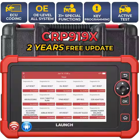 LAUNCH X431 CRP919X OBD2 Scanner Professional Automotive Scanner Launch Diagnostic Tools ECU Coding 