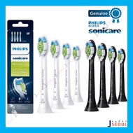 Philips Sonicare HX6064/14, HX6064/91 toothbrush head replacement 4P(White/ Black)