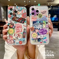 Card Casing For OPPO A78 5G A58 5G F11 F9 Pro A77 5G A57 5G A95 A94 5G A56 A55 5G A12E A3S A1K Reno 6 Lite 5Z Cover Put Photos Trendy Fashion Smile Couple Mobile Phone Case