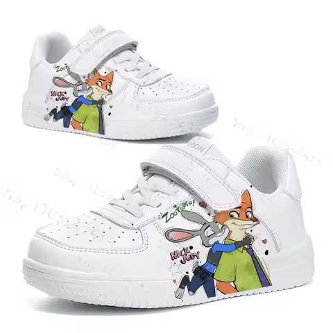 Judy Nick Zootopia 2 Theme series Couple Print Design Simple trend casual shoes man woman Children s