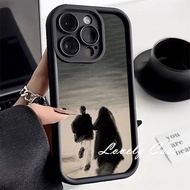 Compatible For Infinix Smart 7 8 Hot 40i 30i 30 Play Note 30 VIP 12 Turbo G96 Tecno Spark 10C Camon 20 4G Phone Case Fashion Couple Silhouette Poster New Angel Eyes TPU Cover