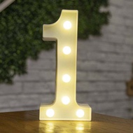 Alphabet LED White Plastic Letters Lights Light Up Letters Number Hanging Sign Battery Night Light P