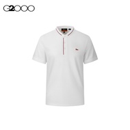 G2000 Super Light Mercerized Cotton Pique Stand Collar Polo Tee with Logo