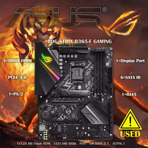 ASUS ROG B365-F GAMING motherboard with Aura Sync RGB LGA-1151 B365 ATX Gaming Motherboard