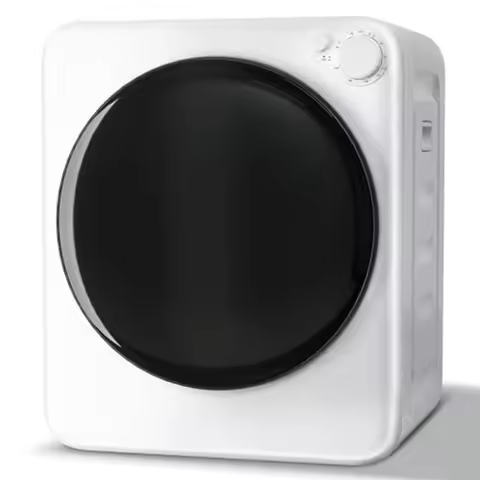 Compact Laundry Dryer 1.5 Cu.ft Front Load Stainless Steel Clothes Dryers With Exhaust Pipe 800W Por