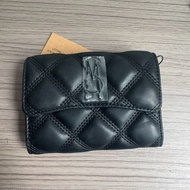 美國 STEVE MADDEN 黑色車線皮革 銀包