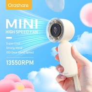 Orashare HF05 3000 mAh Mini Fan Rechargeable Handheld Strong Wind 100 Gear High-Speed Turbo Fan