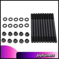 Joyfulness ARAMOX Cylinder Head Stud 208-4305 Kit Bolts Nuts Black for 1996-2000 D16Y7 D16Y8