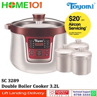 Toyomi 3in1 Stainless Steel Stew Cooker and Steamer 750W 3.2L SC 3289
