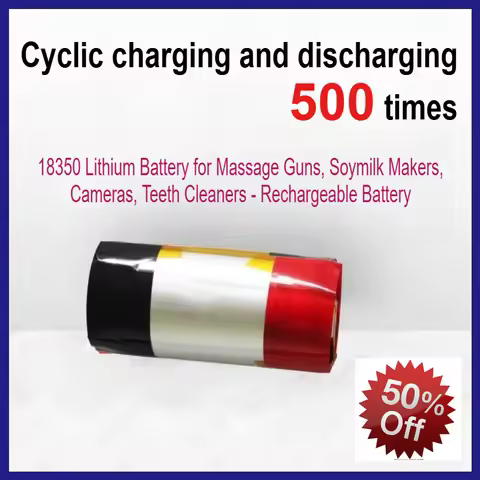 10pcs/lot 18350 Lithium Battery 3.7V 1000mAh 5C for Massage Guns, Soymilk Makers, Cameras, Teeth Cle