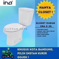 KLOSET DUDUK INA C20 PUTIH / MONOBLOK INA PUTIH CLOSET DUDUK DUAL FLUSH C-20 C 20