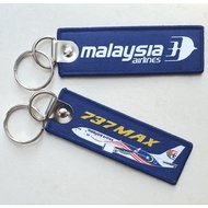 Keychain Woven Air Boeing 737 Max 8 B737-8 Fabric Keychain