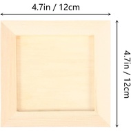 6Pcs DIY Wooden Picture Frames, 4. 7x4. 7 inch Unfinished Picture Frames Wood Photo Frames for Adult
