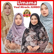 JUMBO 4+1 Umama Voal Miracle Syar'i Motif Icon Metal Logo Laser Cut Hijab Persegi Empat Ukuran 130x1