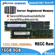 Samsung/Micron Memoria RAM DDR3 16GB/8GB 1333 1600 1866 MHz หน่วยความจำเซิร์ฟเวอร์ PC3-10600R PC3-12