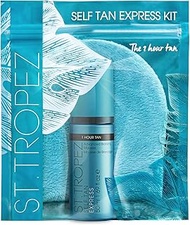 St.Tropez Self Tan Express Mini Kit, Travel Size, Express Mousse 1.69 Fl Oz, Applicator Mitt, Develo