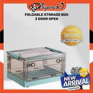 TIGERACK Portable Transparent Storage Box Foldable Storage Cabinet Large Capacity Organizers Kotak Lipat Simpan Barang