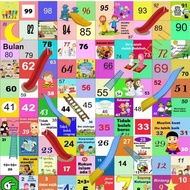 Giant snakes and ladders plus jumbo dice free bag