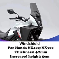 Motorcycle Windshield Acrylic Windshield For Honda NX 400 NX 500 New Front Windshield NX400 Heighten