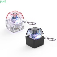 JANRY Fidget Keychain, Mechanical Switch Fingertip Clicks Finger Keyboard Caps, Relaxing Glowing Fin