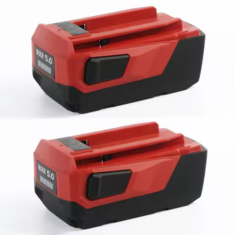 2Packs B22 22V 5.0Ah Lithium-Ion Akku Replacement for Hilti 18V 21.6V 22V Cordless Power Tool for 21