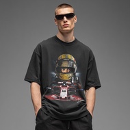 Hakii เสื้อยืดสีดำเฟด สไตล์วินเทจ คอกลม ทรงโอเวอร์ไซต์ Oversized T-Shirt Heavy Cotton 100% – Faded B